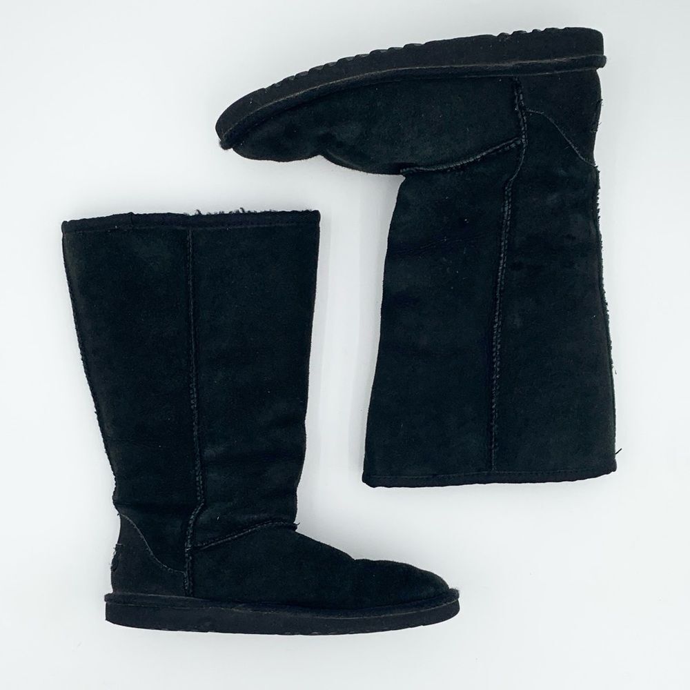 Ugg tall black sherling wool lined little girls size 3 winter boots